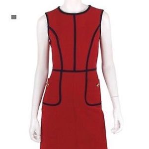Tory Burch Red / Navy piped Dress, Size 6